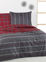 Kvalitex Predĺžená bavlnená posteľná bielizeň DELUX 140x220, 70x90cm CAMPUS sivá