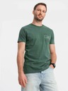 Ombre Clothing Pánske bavlnené tričko s potlačou Ombre Pocket Ombre Streetstyle Ombre oblečenie
