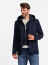 Ombre Clothing Pánska bunda s odnímateľnou podšívkou a kapucňou Ombre Clothing