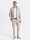 Ombre Clothing Ombre Clothing pánska hnedá bunda so stojačikom
