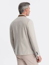Ombre Clothing Ombre Clothing pánska hnedá bunda so stojačikom