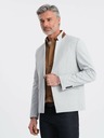 Ombre Clothing Ombre Clothing pánska hnedá bunda so stojačikom