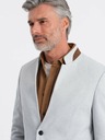 Ombre Clothing Ombre Clothing pánska hnedá bunda so stojačikom