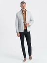 Ombre Clothing Ombre Clothing pánska hnedá bunda so stojačikom