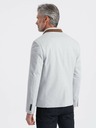 Ombre Clothing Ombre Clothing pánska hnedá bunda so stojačikom
