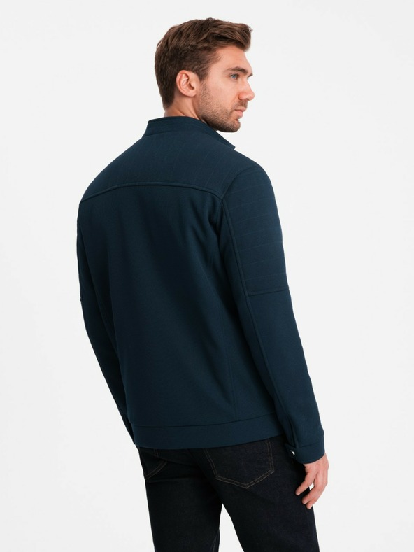 Ombre Clothing Pánska bunda so stojačikom a vreckami Ombre Clothing