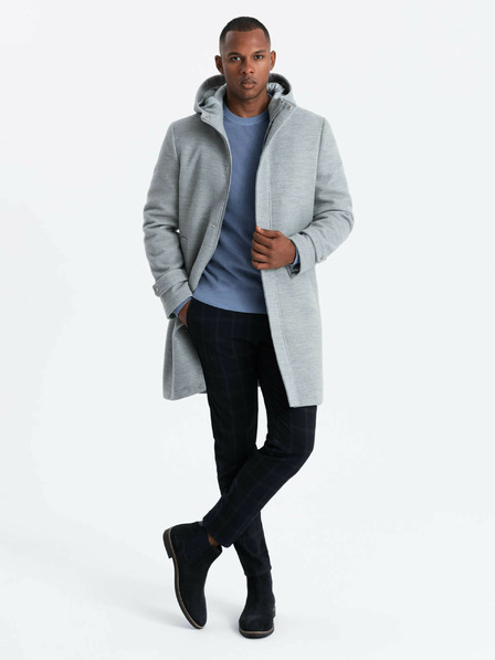 Ombre Clothing Pánsky kabát s kapucňou Ombre Oblečenie