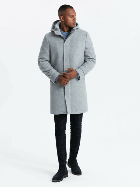 Ombre Clothing Pánsky kabát s kapucňou Ombre Oblečenie