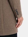 Ombre Clothing Elegantný pánsky jednoradový kabát zo zmesi vlny Ombre Clothing V1 OM-COWC-0114