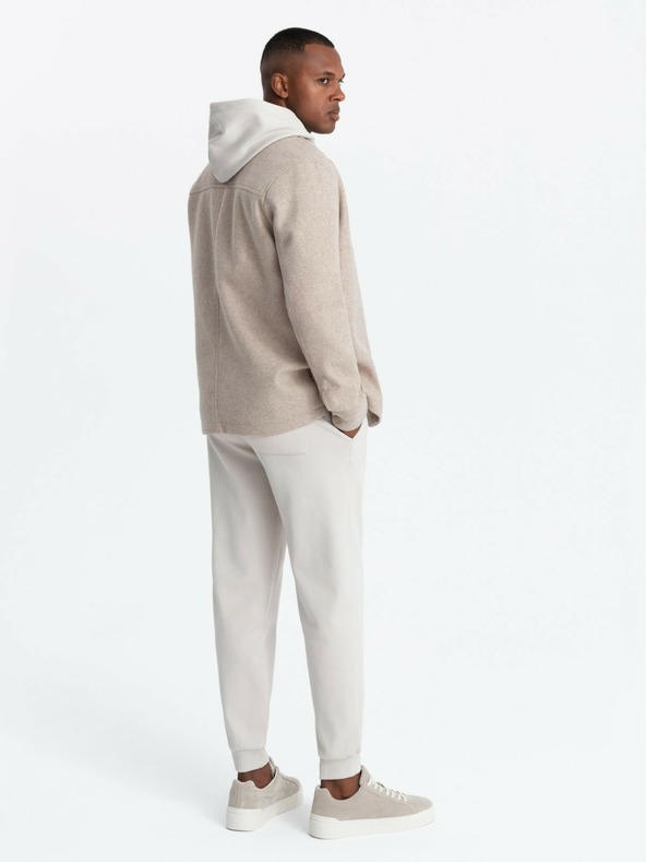 Ombre Clothing Pánska ľahká flísová bunda Ombre Clothing V1 OM-JANP-0199