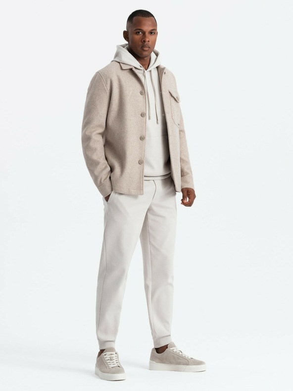 Ombre Clothing Pánska ľahká flísová bunda Ombre Clothing V1 OM-JANP-0199