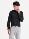 Ombre Clothing Pánska saténová košeľa Ombre Clothing SLIM FIT V4 OM-SHOS-0176