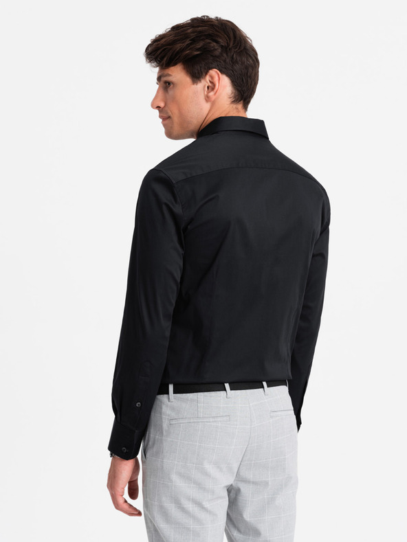 Ombre Clothing Pánska saténová košeľa Ombre Clothing SLIM FIT V4 OM-SHOS-0176