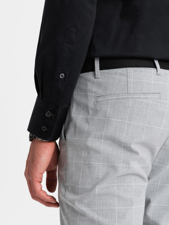 Ombre Clothing Pánska saténová košeľa Ombre Clothing SLIM FIT V4 OM-SHOS-0176