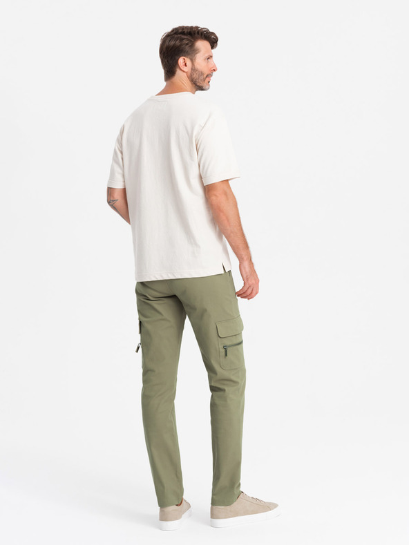 Ombre Clothing Pánske oblečenie Ombre STRAIGHT LEG CARGO V2 OM-PACG-0204