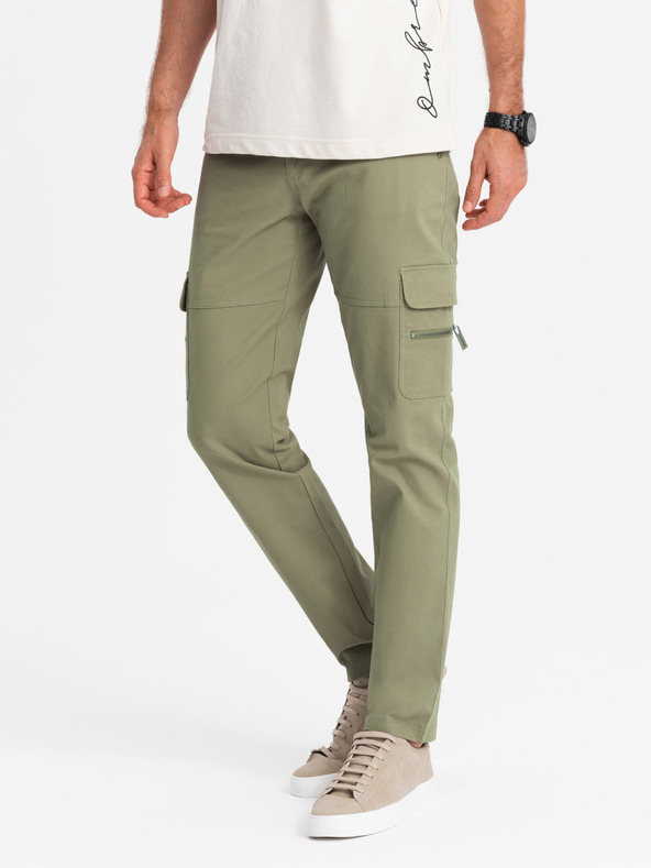 Ombre Clothing Pánske oblečenie Ombre STRAIGHT LEG CARGO V2 OM-PACG-0204