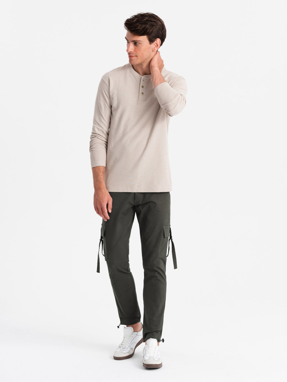 Ombre Clothing Pánske oblečenie Ombre Clothing STRAIGHT LEG CARGO V3 OM-PACG-0197