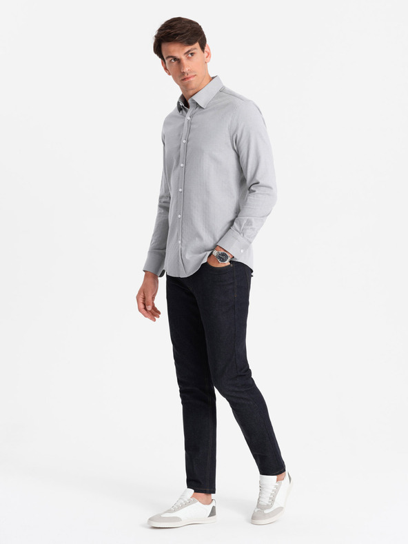 Ombre Clothing Pánske tričko Ombre Clothing SLIM FIT V2 OM-SHCS-0175