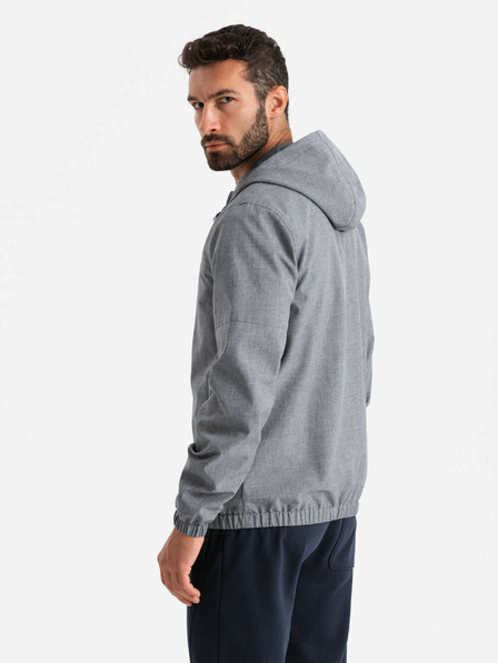 Ombre Clothing Pánska ľahká športová bunda s flísovou podšívkou Ombre Clothing