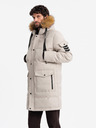 Ombre Clothing Pánska dlhá bunda parka s kapucňou Ombre Clothing