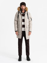 Ombre Clothing Pánska dlhá bunda parka s kapucňou Ombre Clothing