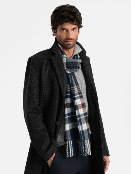 Ombre Clothing Pánska škótska károvaná šatka s lemovaním Ombre Oblečenie