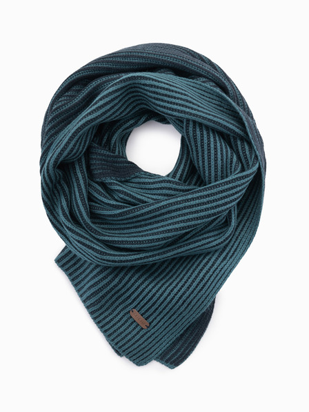 Ombre Clothing Pánska pletená dvojfarebná pruhovaná šatka tmavomodrá Ombre Clothing
