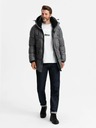 Ombre Clothing Pánska dlhá bunda s vreckami Ombre Clothing