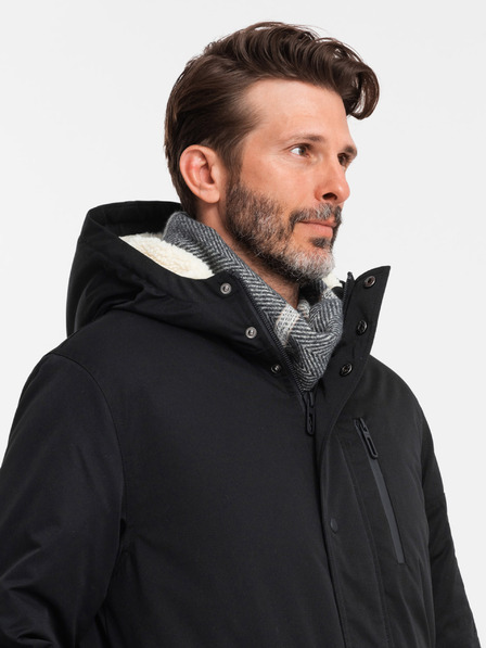 Ombre Clothing Pánska dlhá bunda parka Ombre Clothing