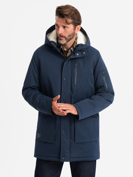 Ombre Clothing Pánska dlhá bunda parka Ombre Clothing