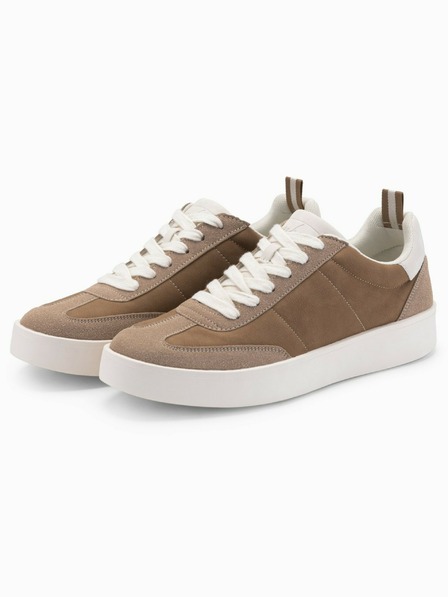 Ombre Clothing Oldschoolové pánske tenisky s hrubou podrážkou svetlohnedé Ombre Oblečenie