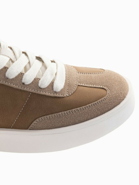 Ombre Clothing Oldschoolové pánske tenisky s hrubou podrážkou svetlohnedé Ombre Oblečenie
