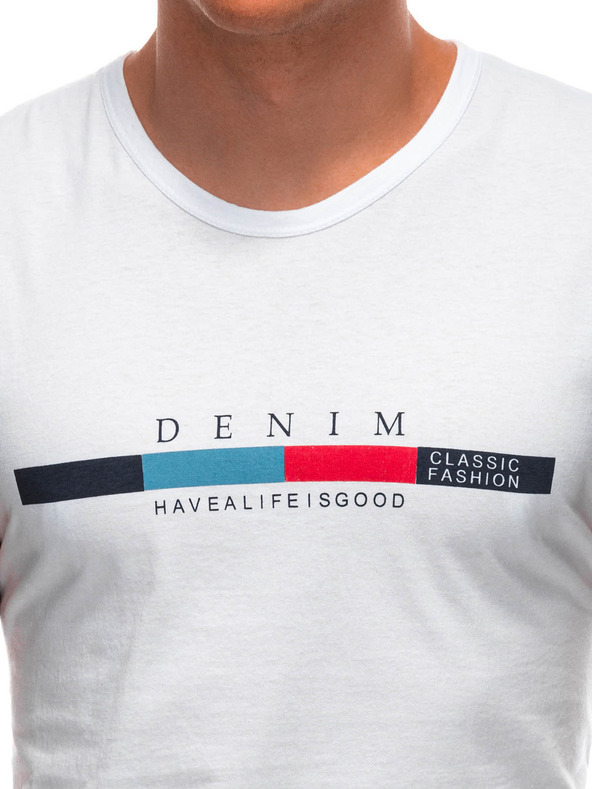 Edoti EDOTI Pánske tielko s potlačou, biele