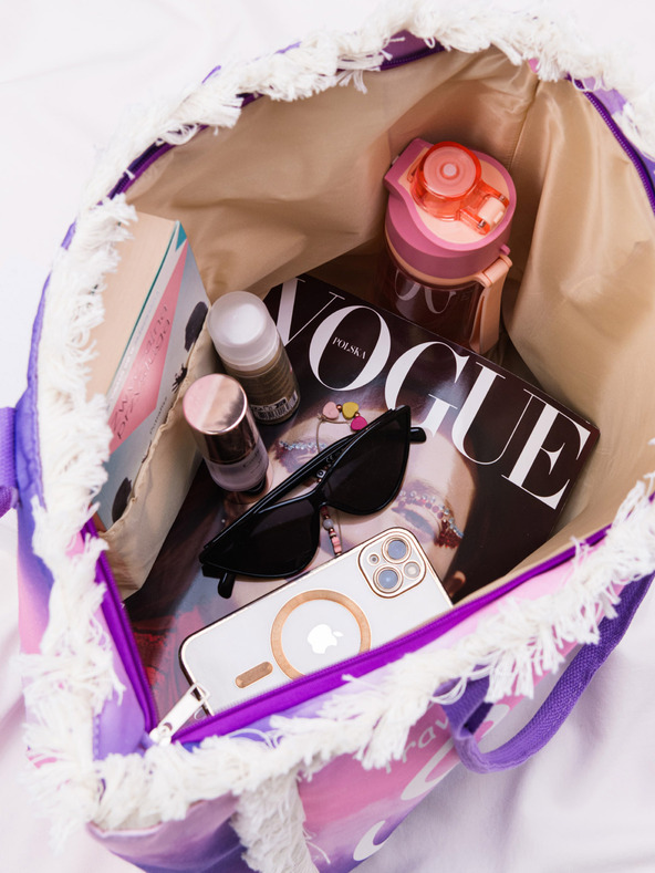 Edoti EDOTI Plážová taška cez rameno, fialová