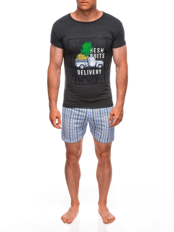 Edoti EDOTI Pánske pyžamo, tmavosivé