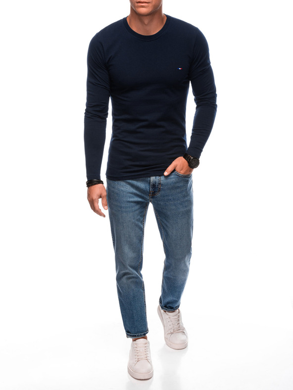 Edoti EDOTI Pánske tričko s dlhým rukávom, tmavomodré