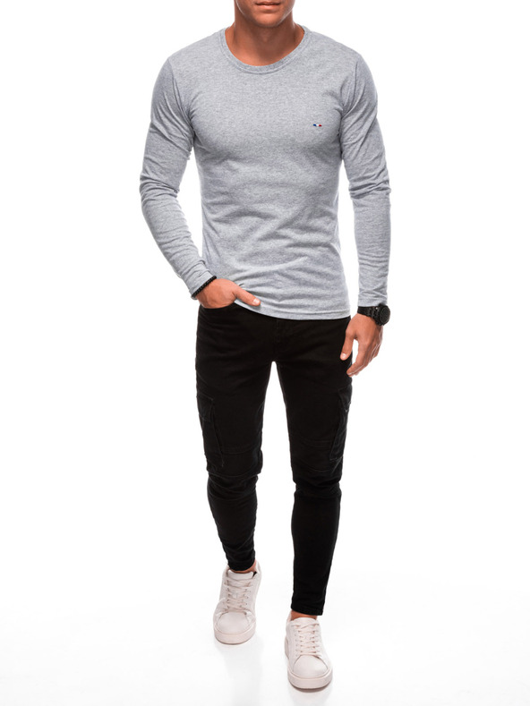 Edoti EDOTI Pánske tričko s dlhým rukávom, sivé