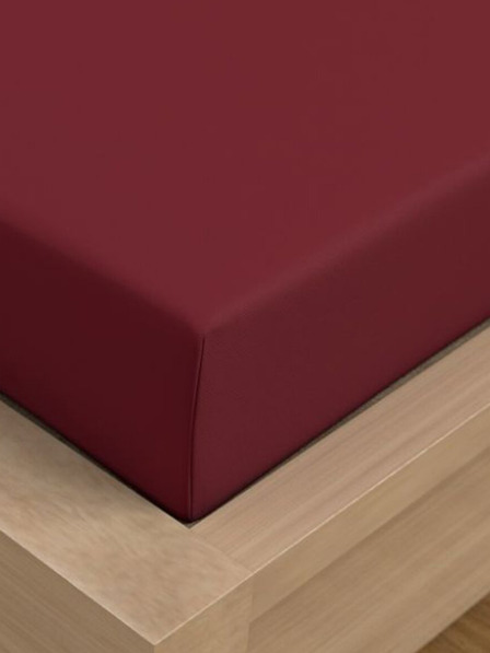 Kvalitex Saténové prestieradlo LUXURY COLLECTION 220x200cm bordová