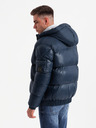 Ombre Clothing Pánska teplá bunda s rebrovanými lemami Ombre Clothing