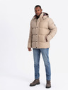 Ombre Clothing Pánska kockovaná podšitá bunda Ombre Clothing
