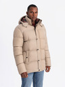 Ombre Clothing Pánska kockovaná podšitá bunda Ombre Clothing