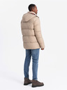 Ombre Clothing Pánska kockovaná podšitá bunda Ombre Clothing