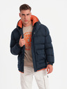 Ombre Clothing Ombre Clothing pánska športová teplá bunda s dvojitou kapucňou