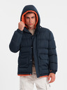 Ombre Clothing Ombre Clothing pánska športová teplá bunda s dvojitou kapucňou
