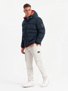 Ombre Clothing Ombre Clothing pánska športová teplá bunda s dvojitou kapucňou