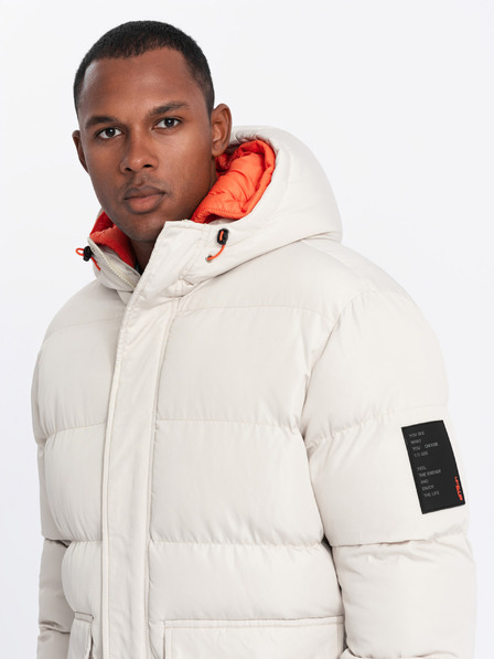 Ombre Clothing Ombre Clothing pánska športová teplá bunda s dvojitou kapucňou