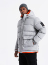 Ombre Clothing Ombre Clothing pánska športová teplá bunda s dvojitou kapucňou