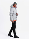 Ombre Clothing Ombre Clothing pánska športová teplá bunda s dvojitou kapucňou