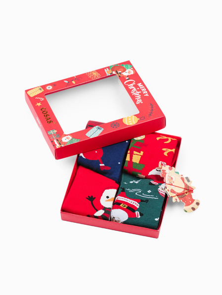 Edoti Pánske ponožky X-mas box mix 4-pack EDOTI