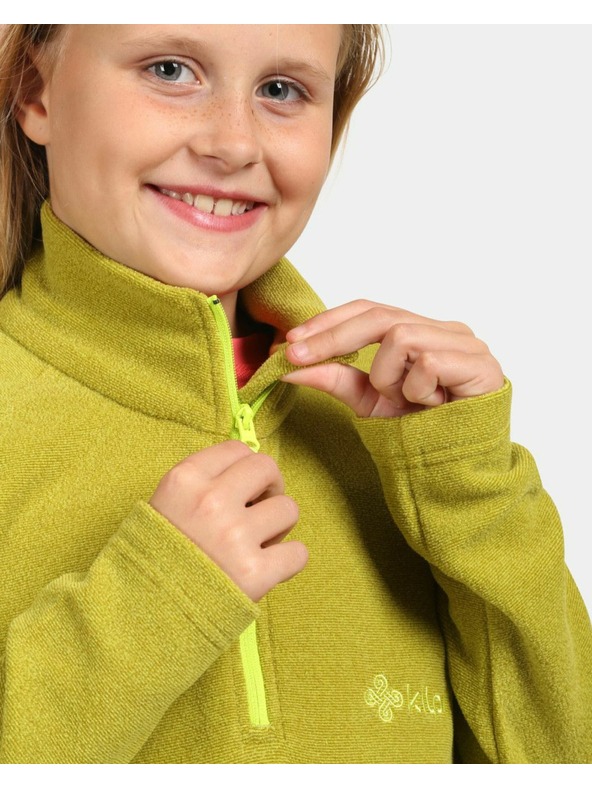 Kilpi Detská fleecová mikina Kilpi ALMERI-J Svetlozelená
